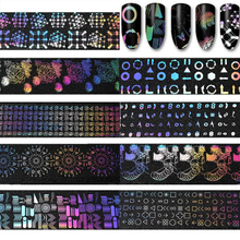 9 Pcs Constellation Design Arabic Numerals Nail Transfer Foil Sticker Set