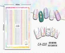 CA-220 3D Colorful Decoration Strip Nail Sticker