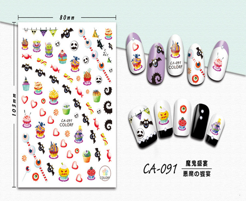 CA-091 3D Devil Feast Nail Sticker