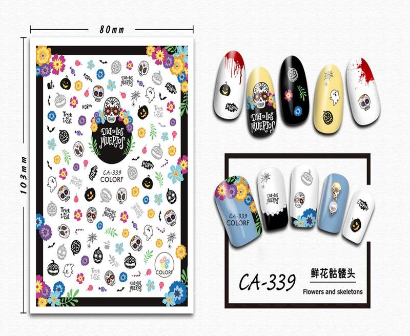 CA-339 3D Flower Taro Nail Sticker