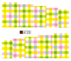 A121-126 Feather And Plaid Water Nail Sticker