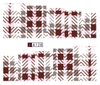 A127-132 Plaid And Cat Water Nail Sticker
