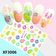 XF3006 3D Self Adhesive Flower Nail Art Sticker 
