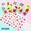 XF3020 3D Self Adhesive Flower Nail Art Sticker 