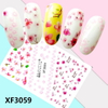 XF3059 3D Self Adhesive Flower Nail Sticker 