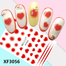 XF3056 3D Self Adhesive Heart Nail Sticker 