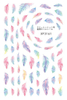 XF3161 3D Self Adhesive Feather Nail Sticker 