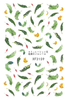 XF3159 3D Self Adhesive Banana Leaf Nail Sticker 