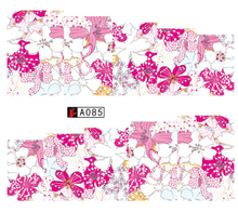 A085-090 Flower Water Nail Sticker