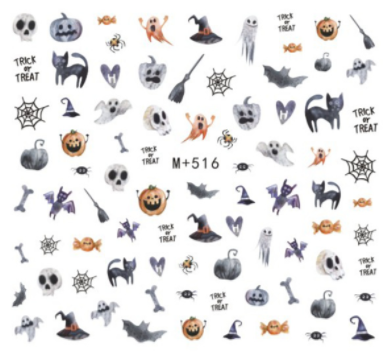 M+513-521 Halloween Water Nail Sticker 
