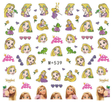 M+538-543 Princess Water Nail Sticker 