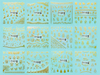 TY103-114 3D Gold Christmas Nail Art Sticker 