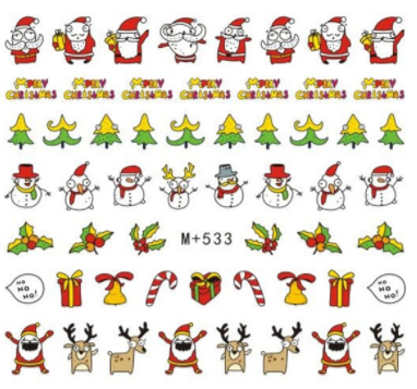 M+531-537 Christmas Water Nail Sticker 