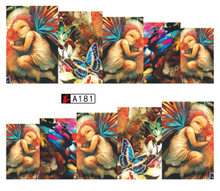 A181-186 Cartoon Water Nail Sticker