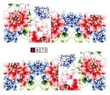 A073-078 Flower Water Nail Sticker