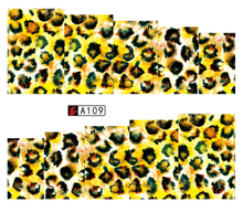 A109-114 Leopard Print Water Nail Sticker