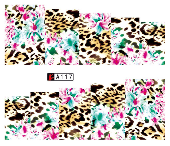 A115-120 Leopard Print Water Nail Sticker