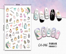 CA-046 3D Hand-painted Perfume Bottle Nail Sticker