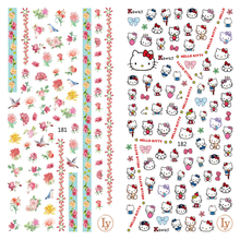 LY181-182 Thin 3D Flower And Hellokitty Nail Sticker