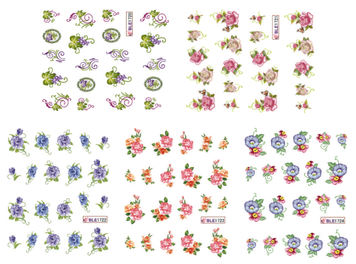 Flower Water Nail Sticker Nail Decal