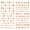 D025-026 3D Rose Gold Flower Nail Art Sticker
