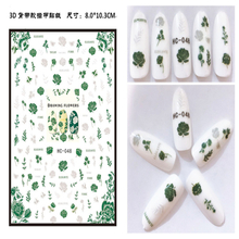 HC047-048 3D Drawing Flower Nail Art Sticker