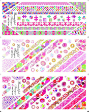 HOT010-012 Colorful Water Nail Sticker