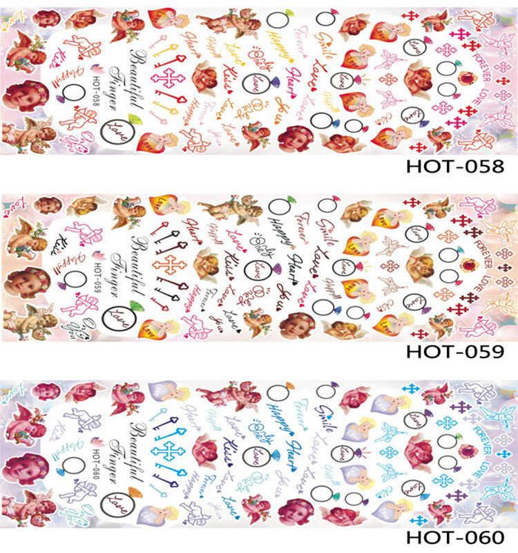 HOT058-060 Angel Water Nail Sticker
