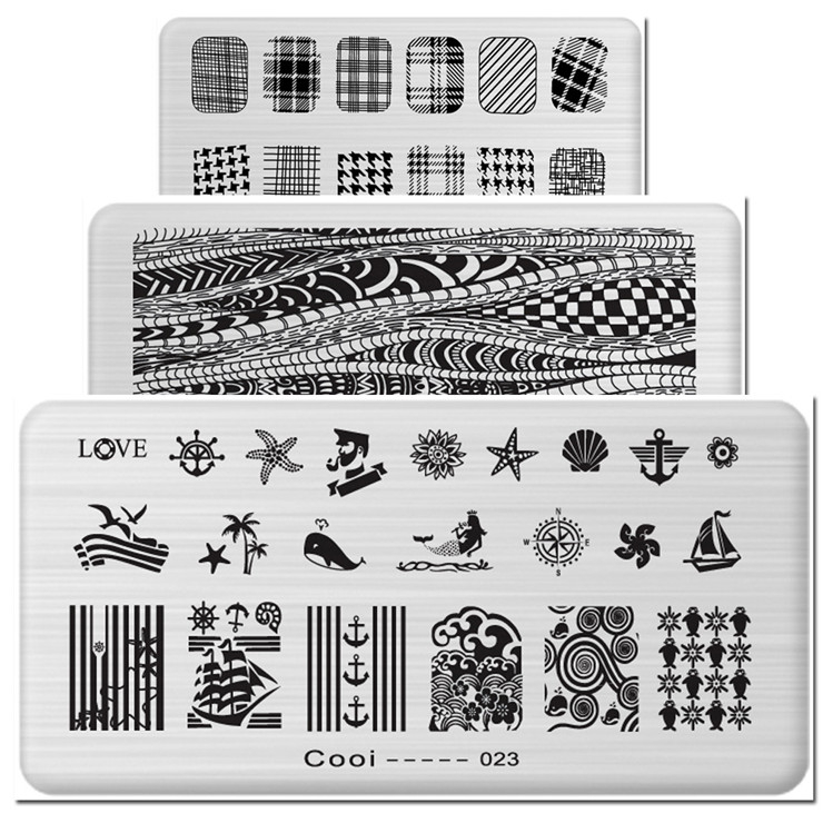 Cooi Series 60*120mm Metal Lace Animal Design Stamping Plate 