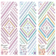 HOT160-162 Colorful Lace Water Nail Sticker