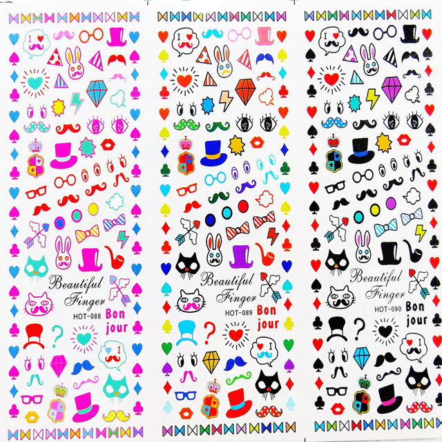 HOT088-090 Magic Water Nail Sticker