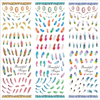 HOT259-261 Feather Water Nail Sticker