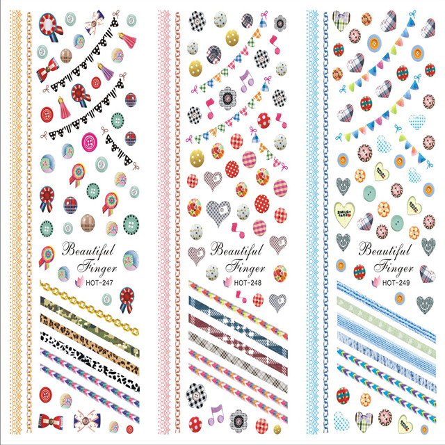 HOT247-249 Water Nail Sticker