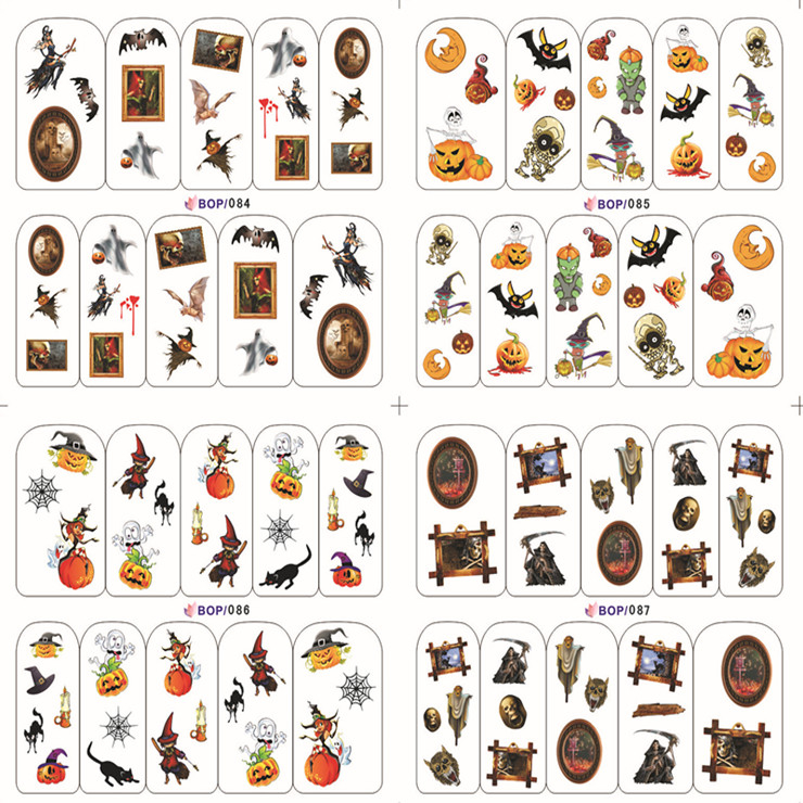 Holloween Water Nail Sticker(Single Or 4 in 1)