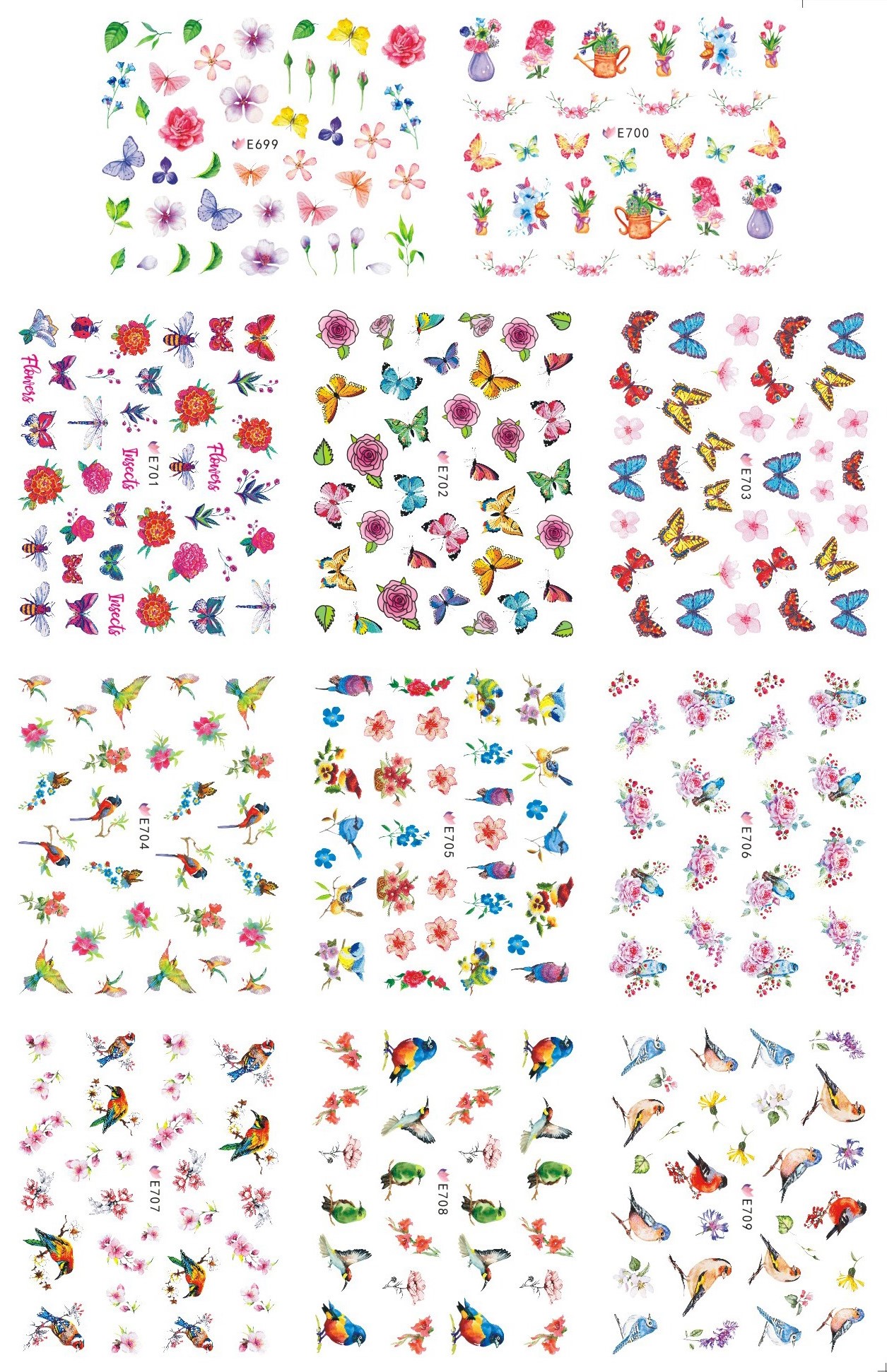 E699-E709 鸟语花香