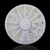 2mm 3mm White Semicircle Pearl Nail Rhinestones
