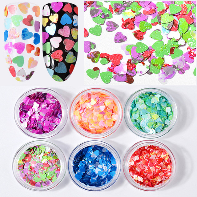 Heart Nail Sequins