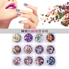  Nail Dazzling Colorful Round Nail Decoration