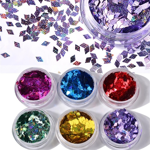 Rhombus Rainbow Paillette Nail Art Dazzling Nail Glitter Sequins 