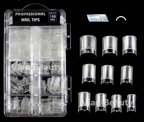 100pcs/box Artificial Nails Tip Water Aquarium False Nails Art Tip for Beauty