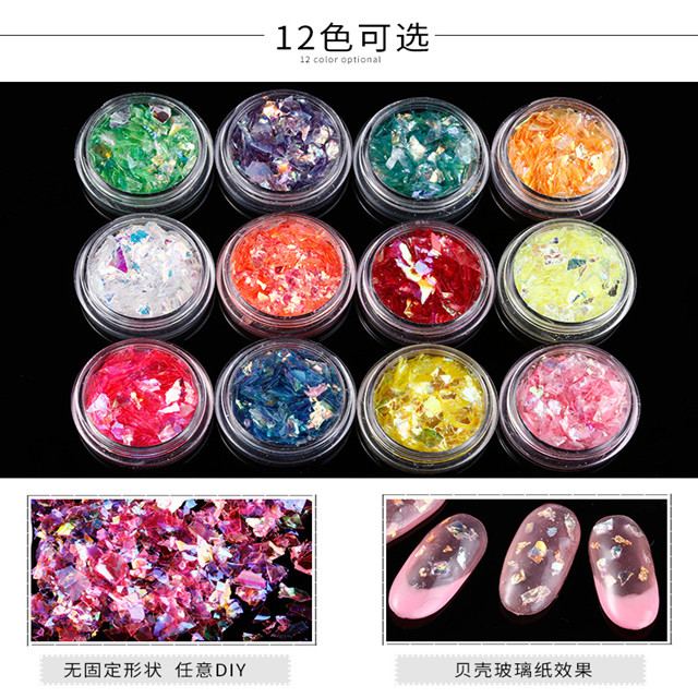 Foil Paper Nail Art Sticker 3D Glitters Nail Decoration Tools