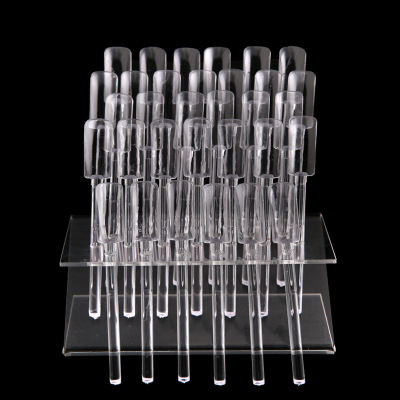 32 Tips Nail Art Clear Tips Display Stand Nail Polish Practice Training Tool
