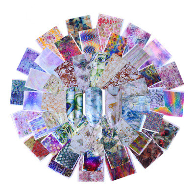 Fashion Holographic Foils Nail Sticker Set(80pcs/set)