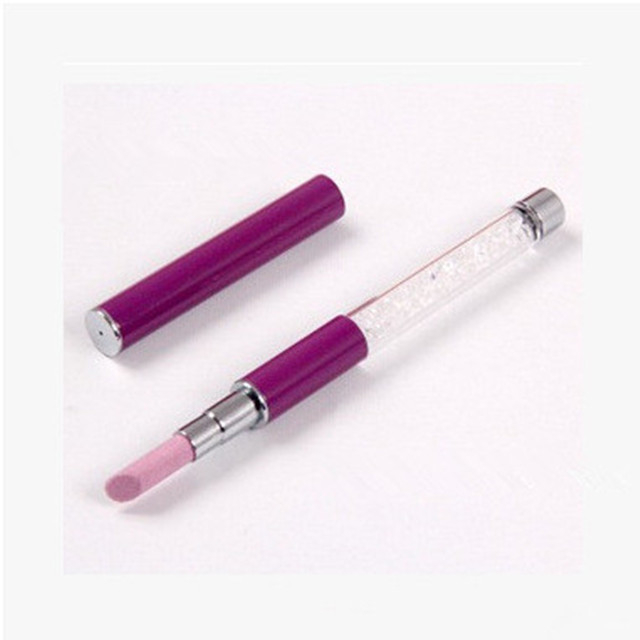 Nail Art Quartz Scrubs Stone Cuticle Pusher