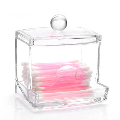 Clear Acrylic Cotton Pad Nail Storage Box Nail Polish Jewellery Box Container