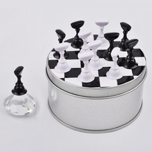Magnetic Checkerboard False Nail Tips Display 