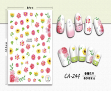 CA-244 3D Flowers Bloom During The Warm Spring Nail Sticker