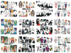 BN253-264 Character Water Nail Sticker