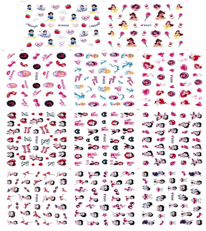 K036-046 3D Cartoon Simulation Nail Art Sticker