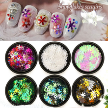Nail Jewelry Laser Magic White Ultra-thin Christmas Snowflakes Sequin 